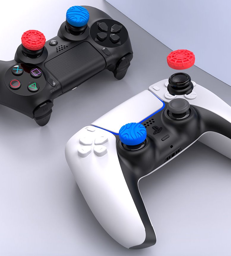 iPega P5029 Silikonové Krytky Ovládacích Páček pro PS5/PS4 4ks Red/Blue