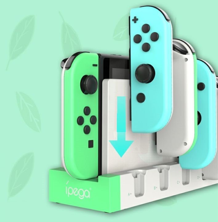 Nabíjecí stanice iPega 9186 pro N-Switch a Joy-con bílá / zelená