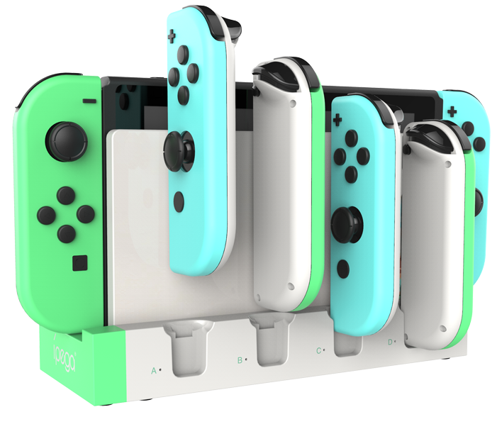 Nabíjecí stanice iPega 9186 pro N-Switch a Joy-con bílá / zelená