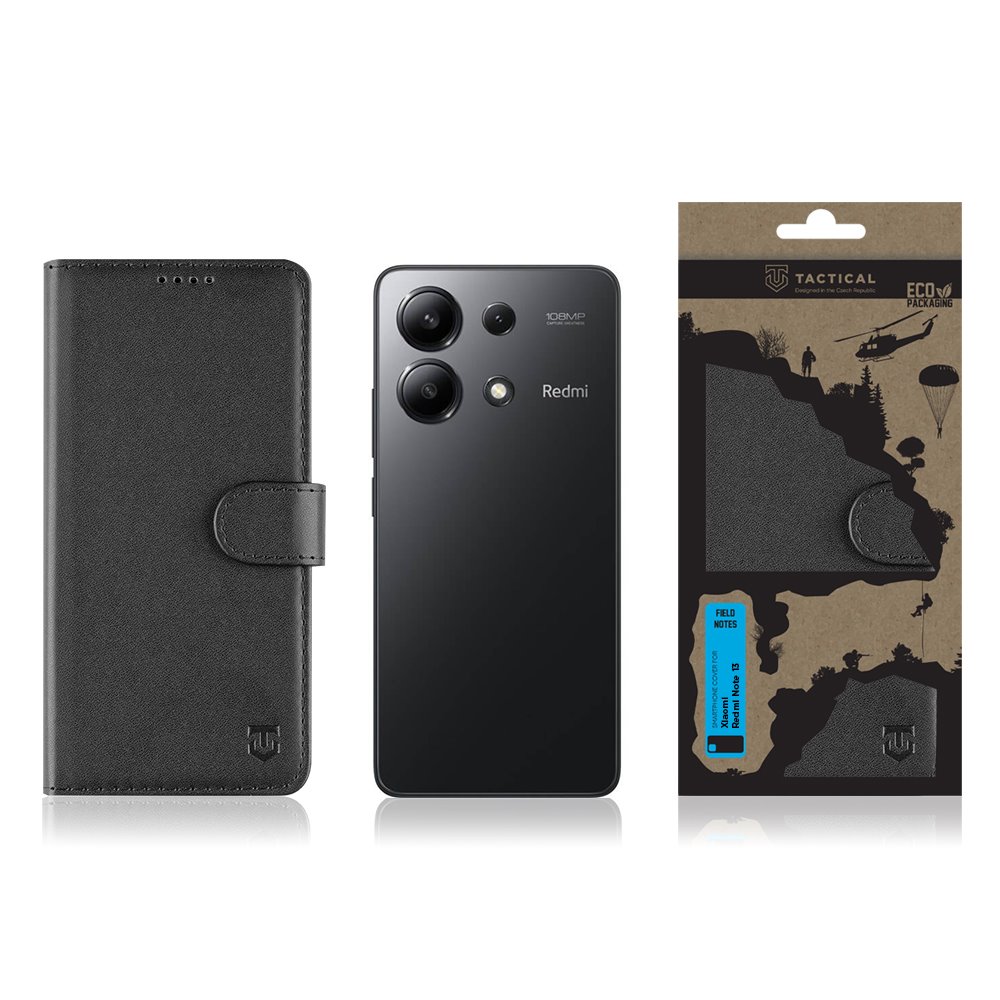 Flipové pouzdro Tactical Field Notes pro Apple iPhone SE4, černá