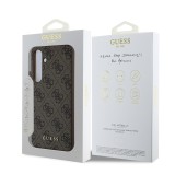 Guess 4G Charm Zadní Kryt pro Samsung Galaxy S24 FE Brown