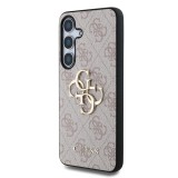 Guess PU 4G Metal Logo Zadní Kryt pro Samsung Galaxy S25+ Pink