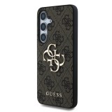 Guess PU 4G Metal Logo Zadní Kryt pro Samsung Galaxy S25 Brown