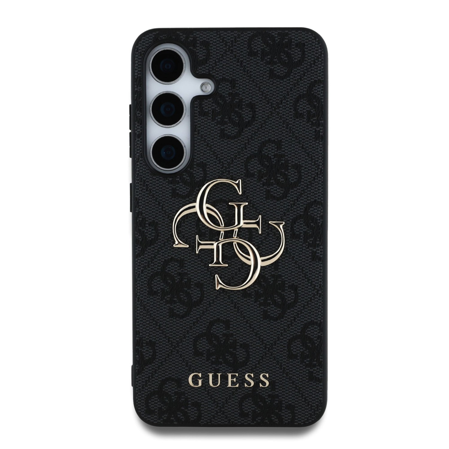 Guess PU 4G Metal Logo Zadní Kryt pro Samsung Galaxy S25+ Grey