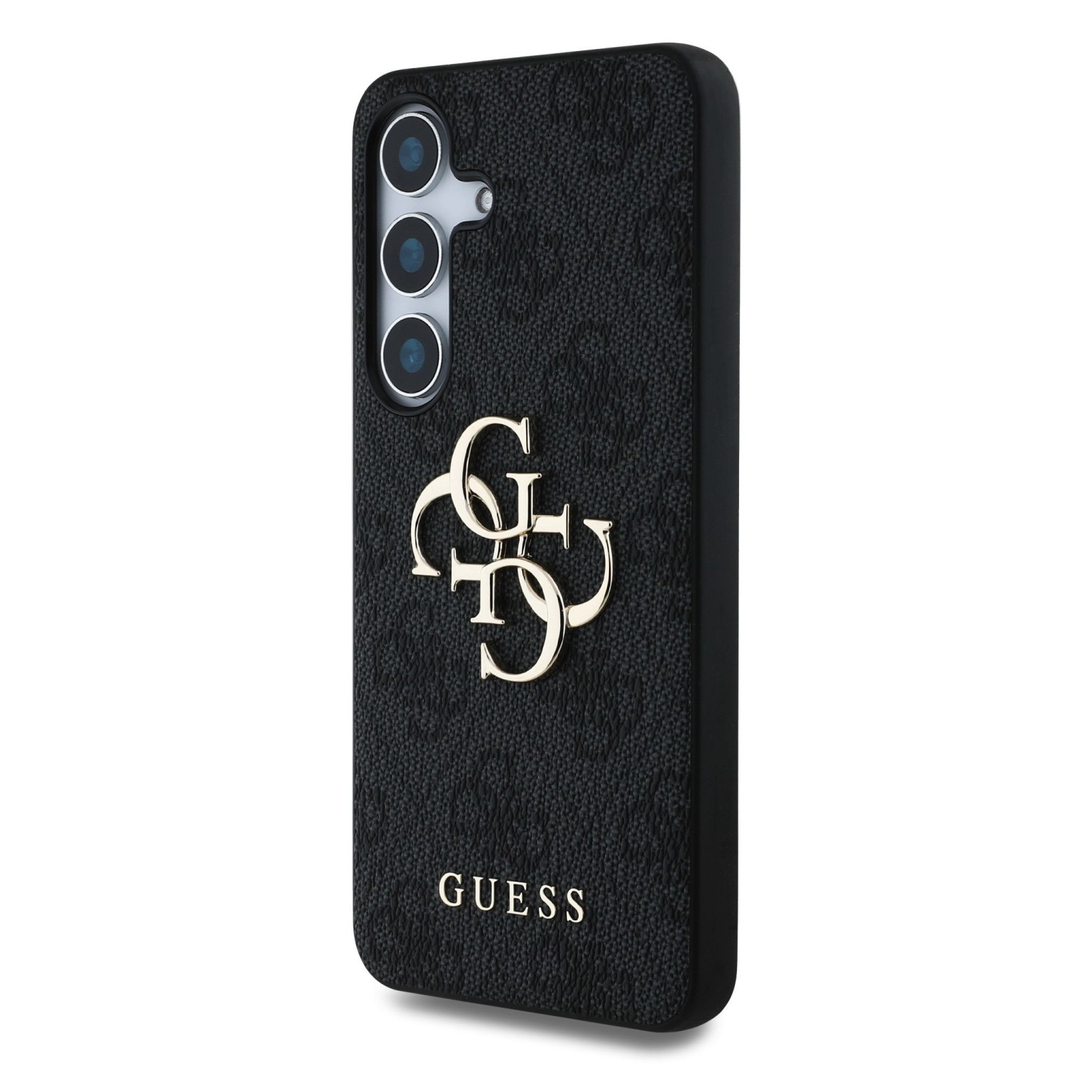 Guess PU 4G Metal Logo Zadní Kryt pro Samsung Galaxy S25 Grey