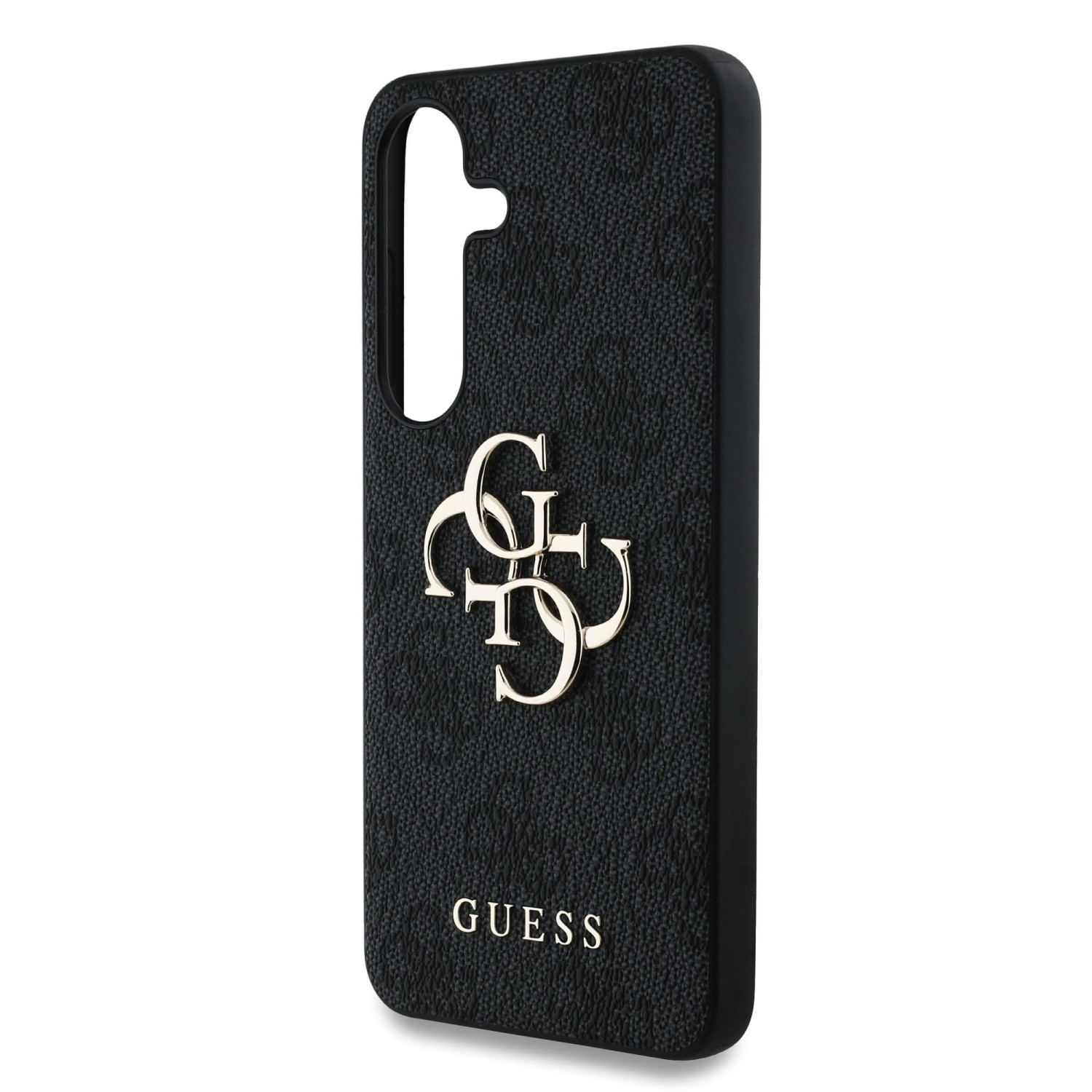 Guess PU 4G Metal Logo Zadní Kryt pro Samsung Galaxy S25 Grey