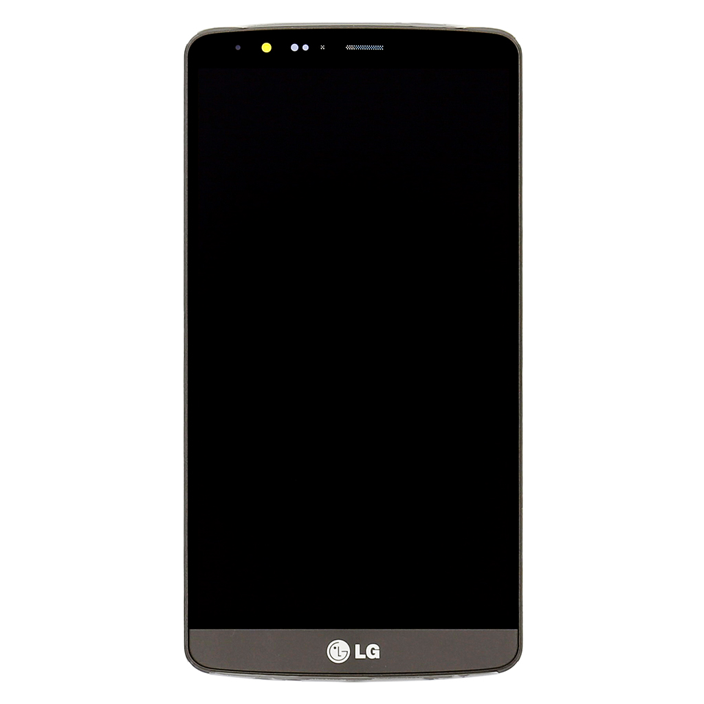 LCD Display + Dotyková Deska + Přední Kryt Titan pro LG D855 G3 - originál