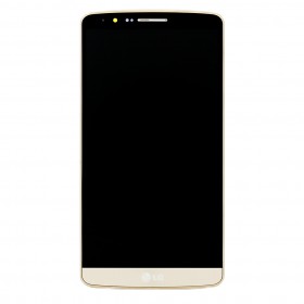 LCD Display + Dotyková Deska + Přední Kryt pro LG G3, gold