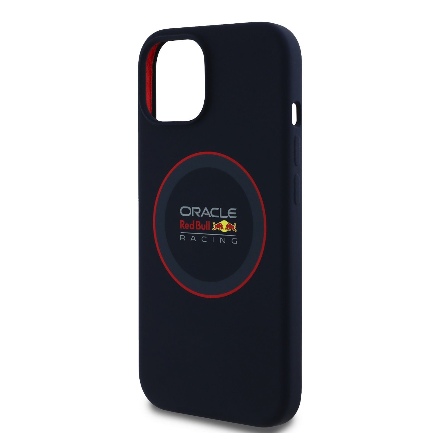 Red Bull Silicone Red Ring MagSafe Zadní Kryt pro iPhone 15 Navy