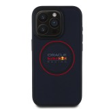 Red Bull PU Leather Red Ring MagSafe Zadní Kryt pro iPhone 15 Pro Navy