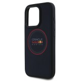 Red Bull PU Leather Red Ring MagSafe Zadní Kryt pro iPhone 15 Pro Navy