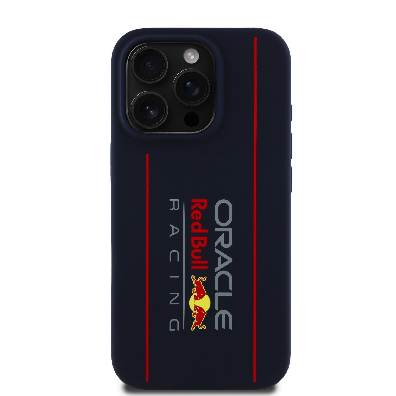 Red Bull Silicone Vertical Logo MagSafe Zadní Kryt pro iPhone 16 Pro Navy