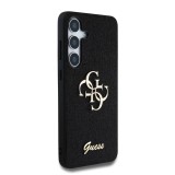 Guess PU Fixed Glitter 4G Metal Logo Zadní Kryt pro Samsung Galaxy S25+ Black
