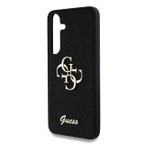 Guess PU Fixed Glitter 4G Metal Logo Zadní Kryt pro Samsung Galaxy S25+ Black