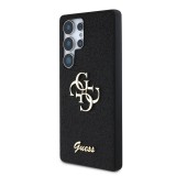 Guess PU Fixed Glitter 4G Metal Logo Zadní Kryt pro Samsung Galaxy S25 Ultra Black