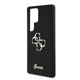 Guess PU Fixed Glitter 4G Metal Logo Zadní Kryt pro Samsung Galaxy S25 Ultra Black