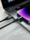 Swissten Kevlar USB-C/lightning 1,5m antracit