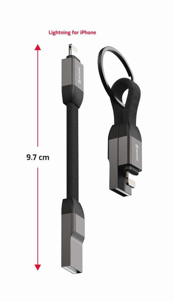 Magnetický Swissten Keychain kabel USB-A /Lightning  9,7 cm