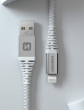 Swissten Kevlar USB/Lightning 1,5m bílá