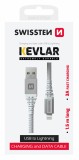 Swissten Kevlar USB/Lightning 1,5m bílá