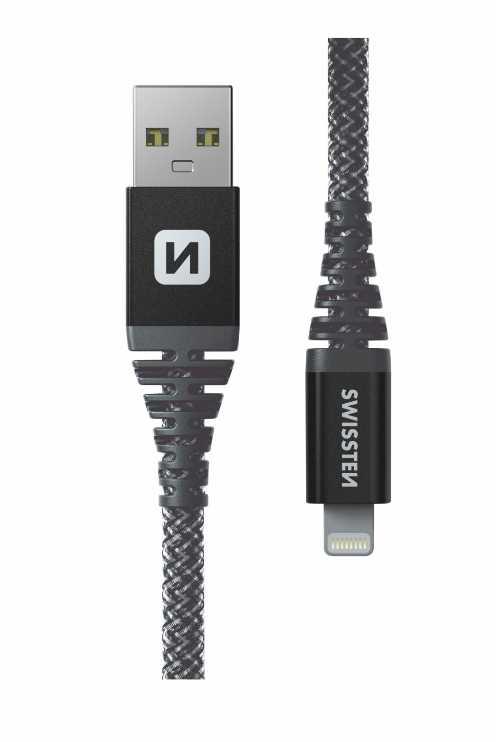 Swissten Kevlar USB/Lightning 1,5m antracit