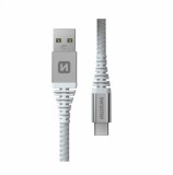 Swissten Kevlar USB/USB-C 1,5m bílá