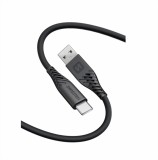 Swissten Soft Silicone USB/USB-C 0,4m černá