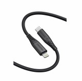 Swissten Soft Silicone USB-C/Lightning 0,4m černá