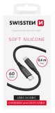 Swissten Soft Silicone USB-C/USB-C, 0,4m, černá