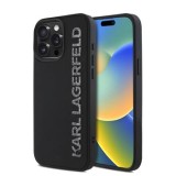 Zadní kryt Karl Lagerfeld 3D Rubber Glitter Logo Karl pro Apple iPhone 15 Pro Max, černá