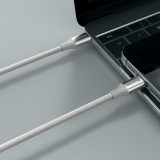 Swissten Textile II USB-C / Lightning, 1,5m bílá