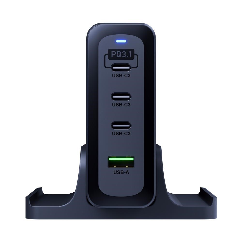 3mk nabíjecí stanice - Hyper Charging Station, 240 W, GaN, 3x USB-C + 1x USB-A