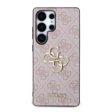 Guess PU 4G Metal Logo Zadní Kryt pro Samsung Galaxy S25 Ultra Pink