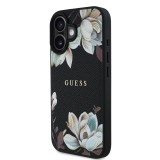 Guess PU Grained Magnolia MagSafe Zadní Kryt pro iPhone 16 Black