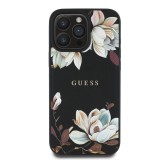 Guess PU Grained Magnolia MagSafe Zadní Kryt pro iPhone 16 Pro Max Black