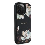 Guess PU Grained Magnolia MagSafe Zadní Kryt pro iPhone 16 Pro Max Black