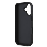 Guess PU Grained 4G Metal Logo Zadní Kryt pro iPhone 16 Black