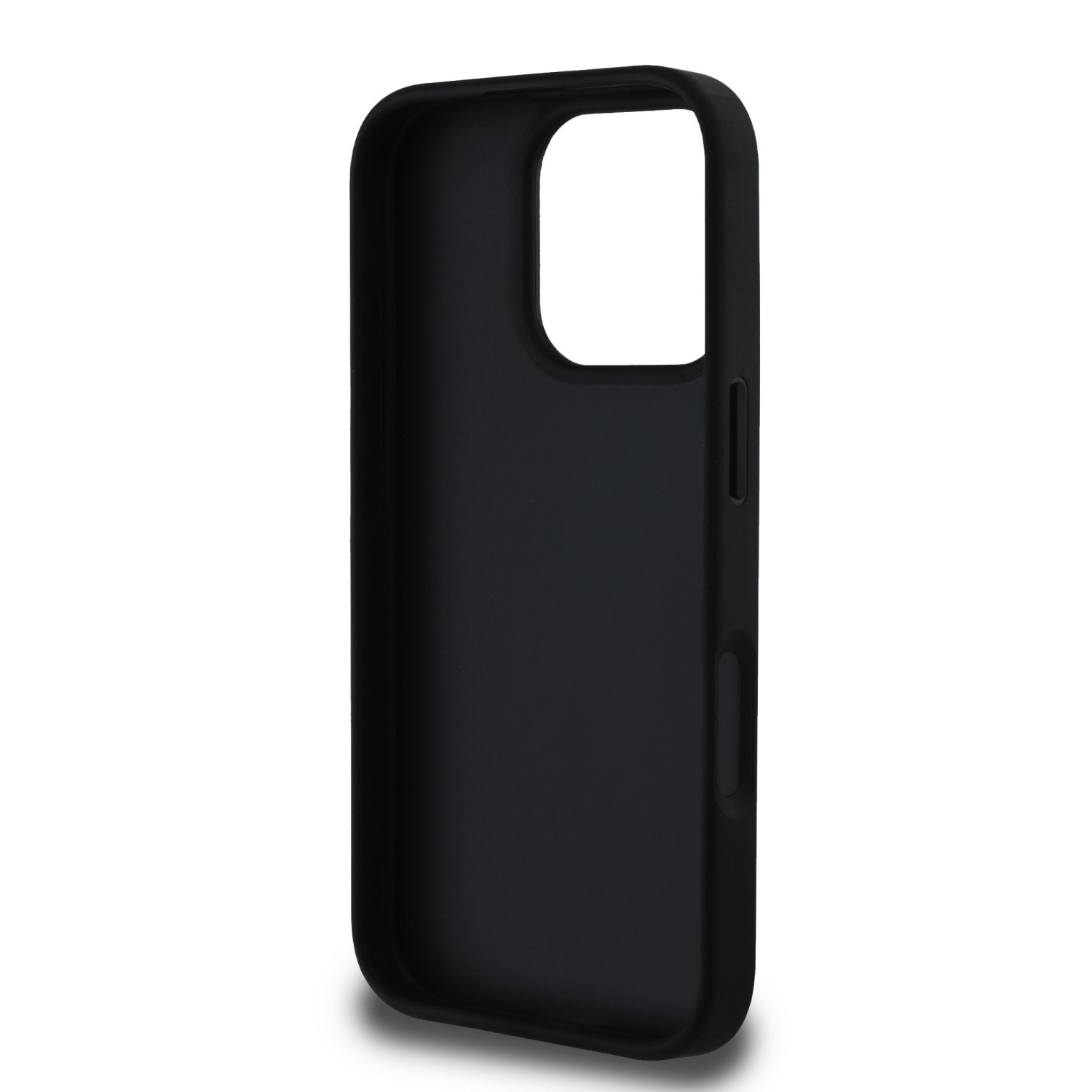 Guess PU Grained 4G Metal Logo Zadní Kryt pro iPhone 16 Pro Black