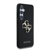 Guess PU Grained 4G Metal Logo Zadní Kryt pro Samsung Galaxy S25 Black