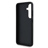 Guess PU Grained 4G Metal Logo Zadní Kryt pro Samsung Galaxy S25 Black