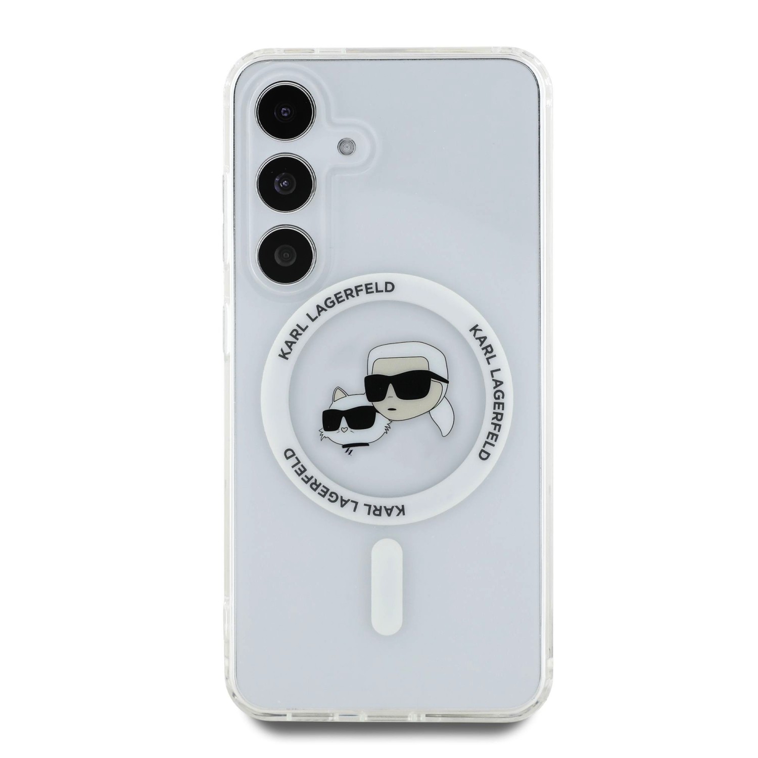 Karl Lagerfeld IML K&CH Heads MagSafe Zadní Kryt pro Samsung Galaxy S25 Transparent