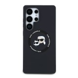 Karl Lagerfeld Liquid Silicone K&CH Heads MagSafe Zadní Kryt pro Samsung Galaxy S25 Ultra Black