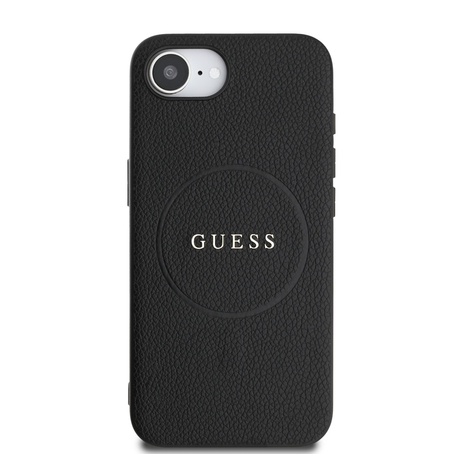 Guess PU Grained Classic Logo MagSafe Zadní Kryt pro iPhone SE4 Black