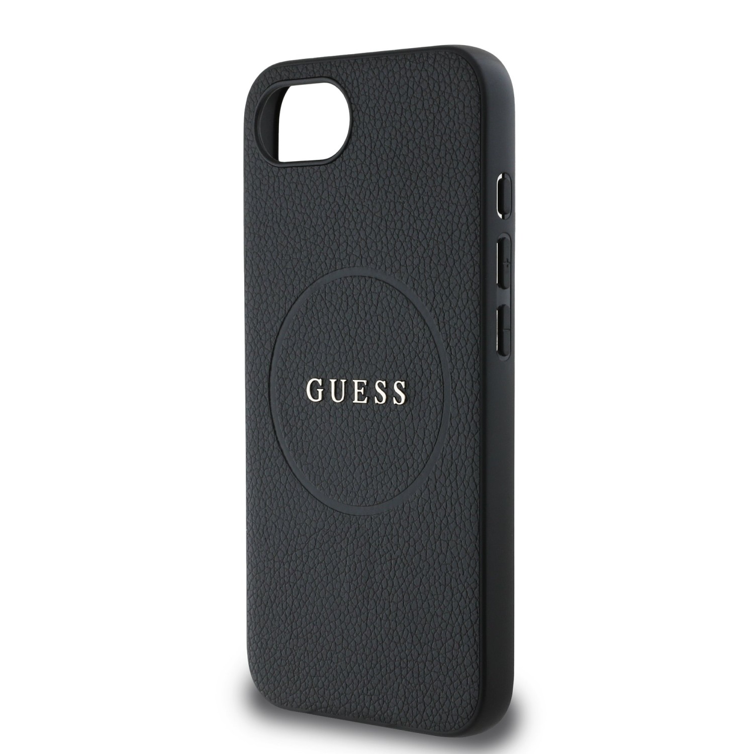 Guess PU Grained Classic Logo MagSafe Zadní Kryt pro iPhone SE4 Black