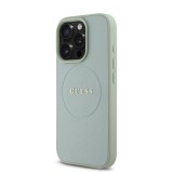 Guess PU Grained Classic Logo MagSafe Zadní Kryt pro iPhone 16 Pro Green