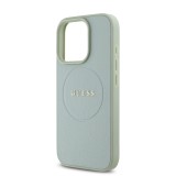 Guess PU Grained Classic Logo MagSafe Zadní Kryt pro iPhone 16 Pro Green