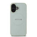 Guess PU Grained Classic Logo MagSafe Zadní Kryt pro iPhone 16 Green