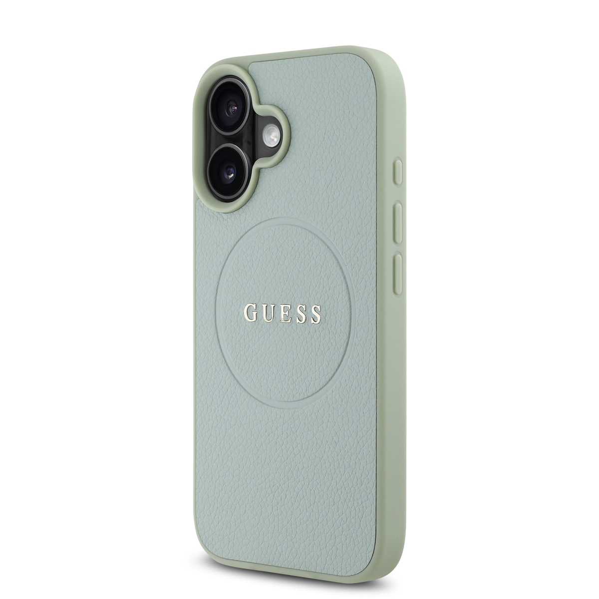 Guess PU Grained Classic Logo MagSafe Zadní Kryt pro iPhone 16 Green