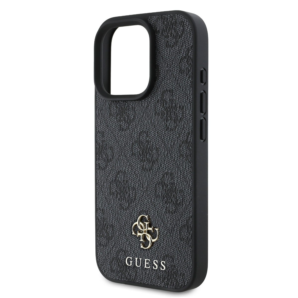 Guess PU 4G Small Metal Logo MagSafe Zadní Kryt pro iPhone 16 Pro Max Grey