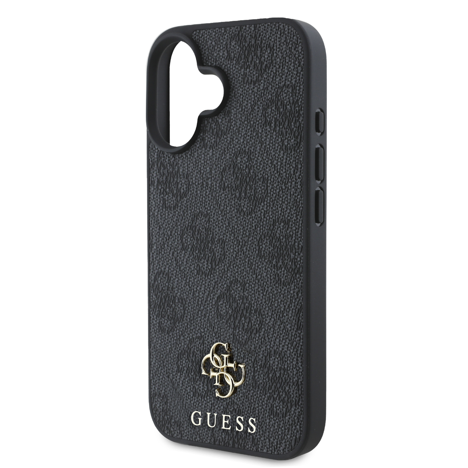 Guess PU 4G Small Metal Logo MagSafe Zadní Kryt pro iPhone 16 Grey